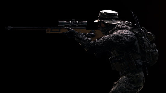 rifle sniper marrom, armas, plano de fundo, soldados, rifle, equipamento, atirador, Battlefield 4, HD papel de parede HD wallpaper