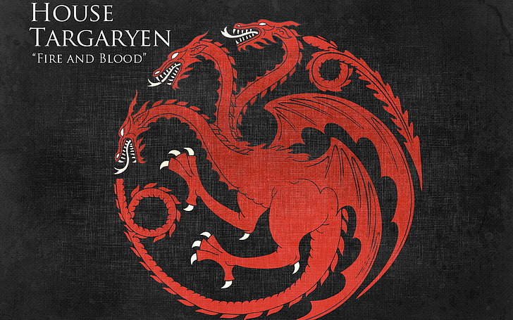 House Targaryen wallpaper, Game of Thrones, house targaryen, fire and blood, HD wallpaper