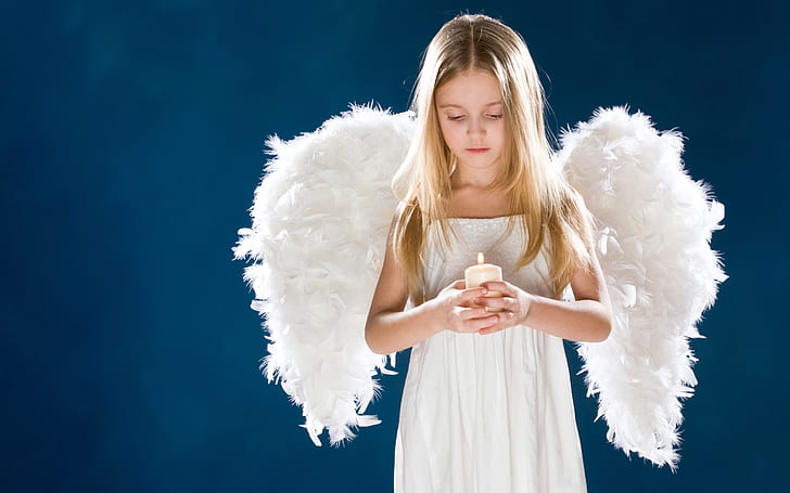 Девочка ангельские крылья свеча печальные дети, Девочка, Ангел, Крылья, Свеча, Дети, HD обои
