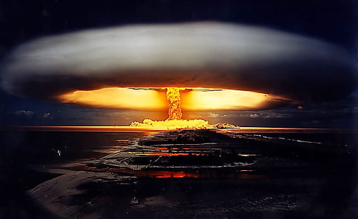 Nuke, илюстрация на експлозия, армия, HD тапет HD wallpaper