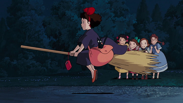 Studio Ghibli, службата за доставка на Kiki, аниме, филмови снимки, HD тапет