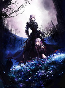 Fate Series, Fate / Stay Night, Sabre Alter, Matou Sakura, gadis-gadis anime, Wallpaper HD HD wallpaper