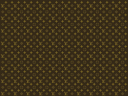 коричневый фон Louis Vuitton, фирма Луи Виттон, HD обои HD wallpaper