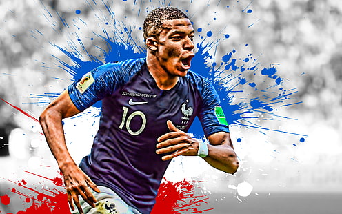 Futebol, Kylian Mbappé, Francês, HD papel de parede HD wallpaper