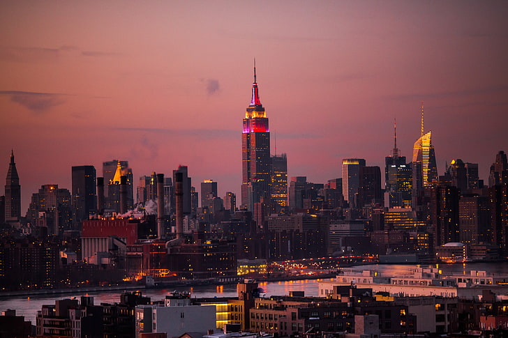 New York City, skyscraper, city, Empire State Building, HD wallpaper