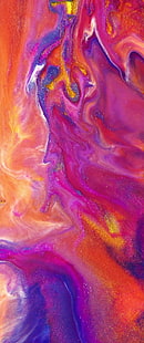 purple and orange artwork, Ipod, iPhone, iPad, iOS, colorful, vertical, portrait display, HD wallpaper HD wallpaper