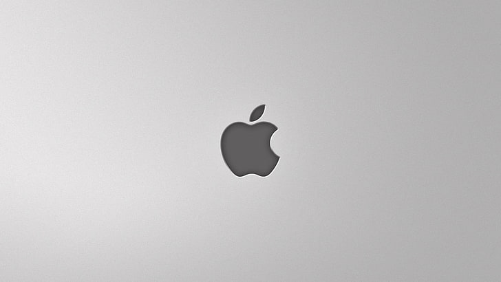 Logo Apple, Apple Inc., logo, minimalis, latar belakang sederhana, Wallpaper HD