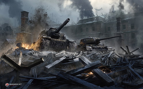fondo de pantalla de tanques de batalla gris, World of Tanks, tanque, Fondo de pantalla HD HD wallpaper