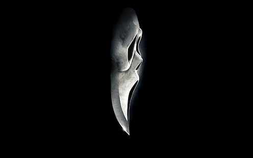 grafika wektorowa maski krzyku, maska, nóż, horror, potok, krzyk, Tapety HD HD wallpaper