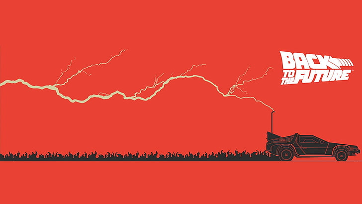 Back to the Future digital wallpaper, Back to the Future, science fiction, movies, time travel, artwork, minimalism, HD wallpaper