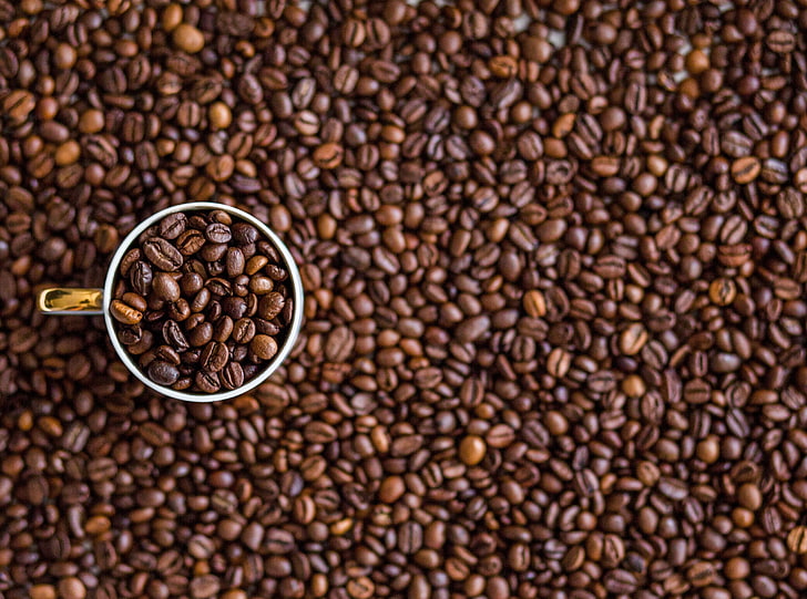Coffee Beans, roasted coffee bean lot, Food and Drink, Black, Brown, Cafe, Morning, Coffee, Fresh, Natural, Seeds, Breakfast, Beans, Food, strong, drink, Espresso, beverage, roasted, coffeecup, brew, aroma, coffeebeans, caffeine, roast, flavor, HD wallpaper