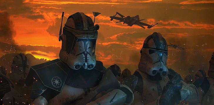 Star Wars, ARC-170 Starfighter, Clone Trooper, Fondo de pantalla HD