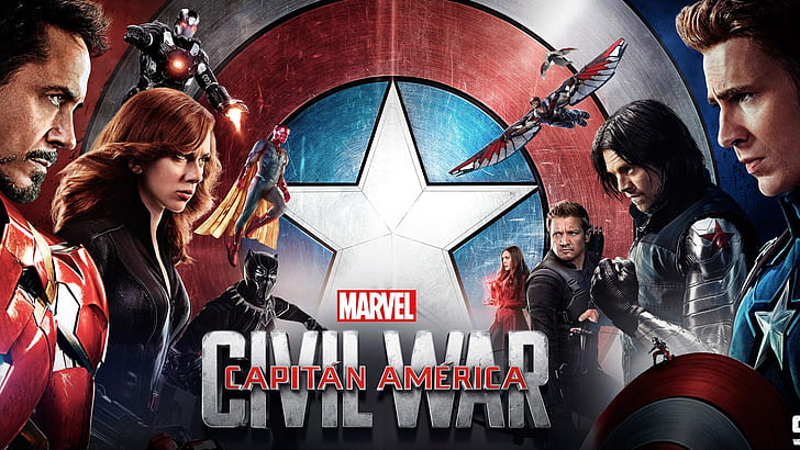 Фильм 2016 года, капитан америка: гражданская война HD, фильм 2016 года, капитан америка, гражданская война, война HD, HD обои