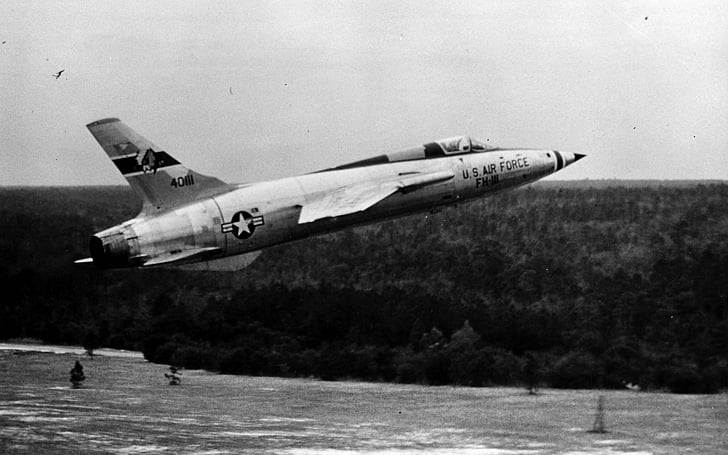 طائرة مقاتلة ، جمهورية F-105 Thunderchief، خلفية HD