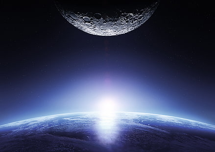 Mission sur la lune, 4 km, Terre, Fond d'écran HD HD wallpaper