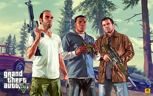 Nuevo Grand Theft Auto V, juego grand theft auto 5, gta V, gta 5, Fondo de pantalla HD HD wallpaper