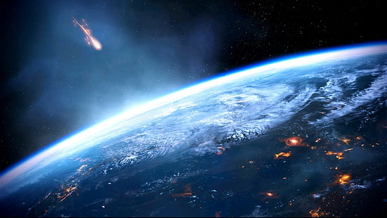 Planeta, espacio, universo, meteoritos, meteoritos y tierra, planeta, espacio, universo, meteoritos, Fondo de pantalla HD HD wallpaper