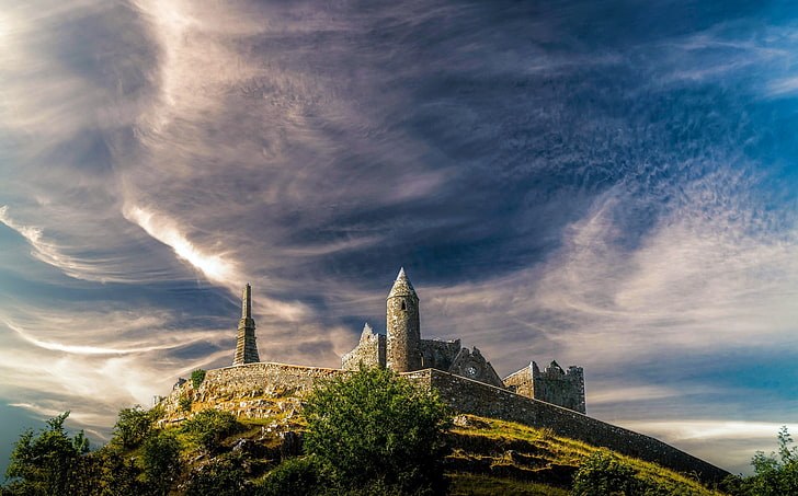 cielo, costruzione, blu, Irlanda, Rocca di Cashel, Sfondo HD