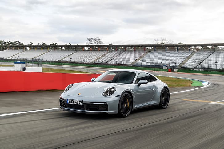 cupê, velocidade, 911, Porsche, tribuna, Carrera 4S, 992, 2019, HD papel de parede