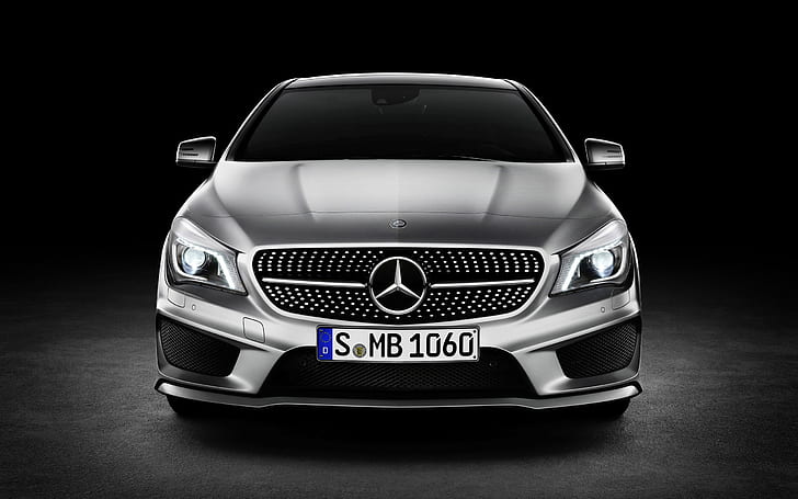 Mercedes Benz CLA Class Studio, сив mercedes benz clk 250, Mercedes CLA, Mercedes Benz CLA, HD тапет