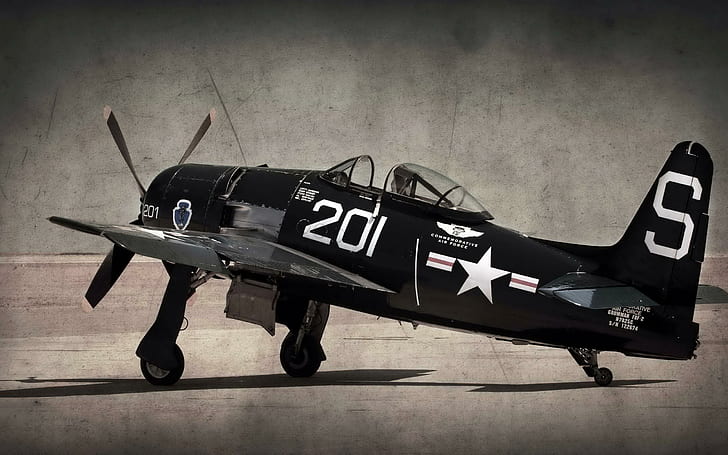 Grumman F8F Bearcat, vintage aircraft, grumman, bearcat, aircraft, HD wallpaper