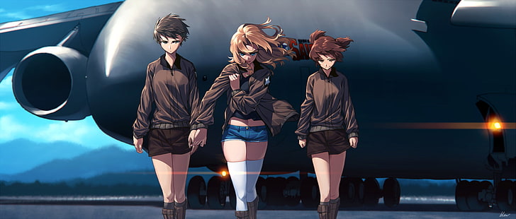 Anime, Girls und Panzer, Alisa (Girls und Panzer), Kay (Girls und Panzer), Naomi (Girls und Panzer), HD wallpaper