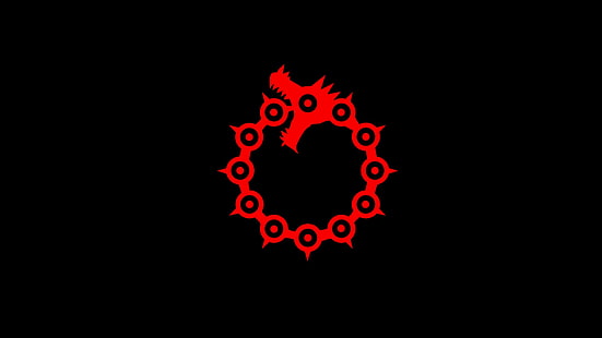 kırmızı ejderha logosu, Nanatsu Taizai, meliodas, HD masaüstü duvar kağıdı HD wallpaper