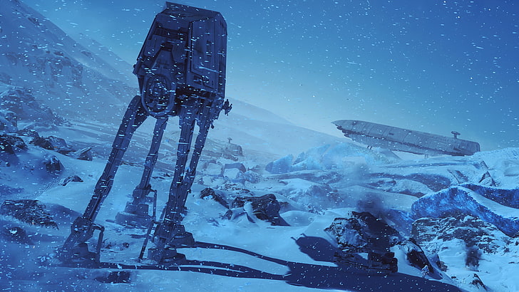 black and gray car engine, Hoth, Star Wars, video games, Star Wars: Battlefront, HD wallpaper