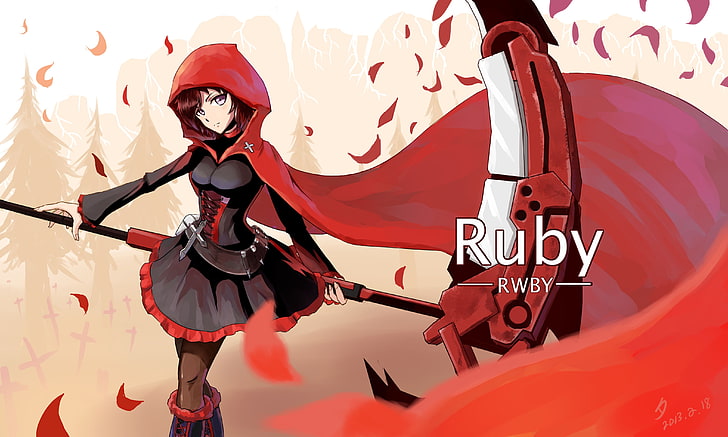 RWBY, anime, Ruby Rose (karaktär), HD tapet