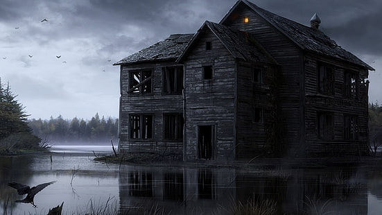haunted house 1920x1080  Architecture Houses HD Art , haunted house, HD wallpaper HD wallpaper
