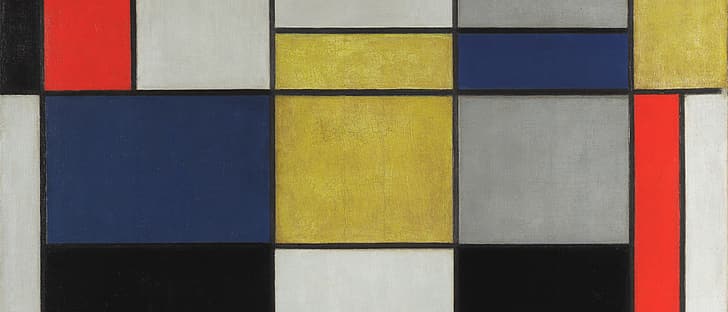 ultra ancho, Piet Mondrian, pintura, mondrian, Fondo de pantalla HD