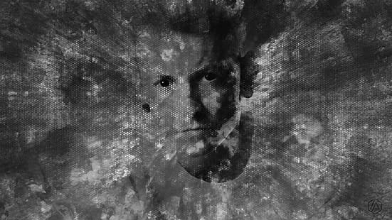 Chester Bennington, abstrakt, monochrom, Linkin Park, HD-Hintergrundbild HD wallpaper