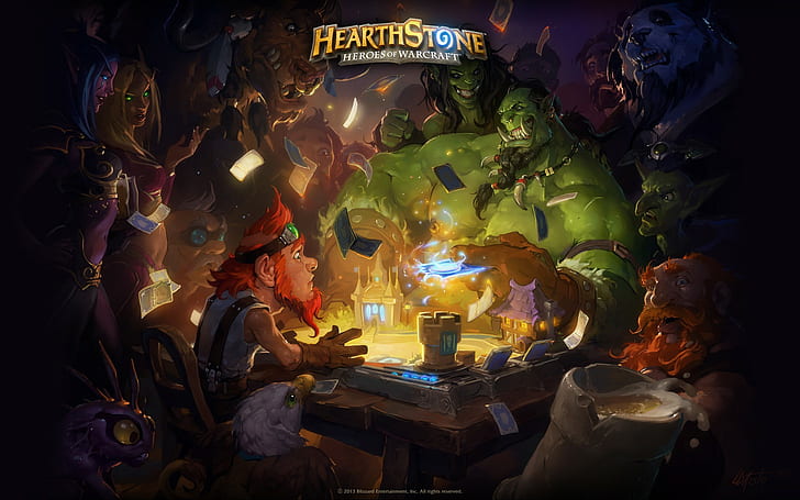 Hearthstone: Heroes of Warcraft, Blizzard Entertainment, Hearthstone, arte conceptual, obras de arte, arte digital, Warcraft, videojuegos, Fondo de pantalla HD