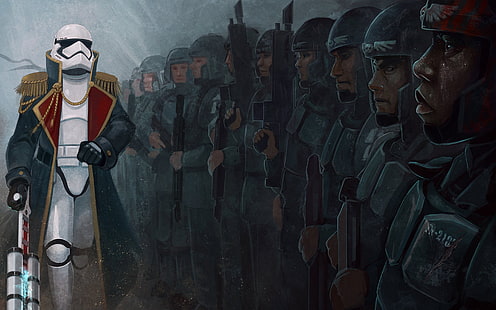 حرب النجوم ، ستورم تروبر ، بدلة العقيد ، Warhammer 40000 ، الحرس الإمبراطوري، خلفية HD HD wallpaper