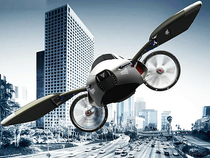 YEE Concept Flying Car, conceito, voando, HD papel de parede HD wallpaper