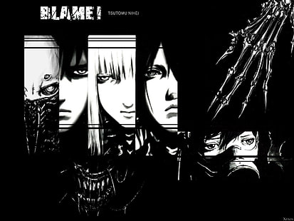 비난!벽지, Blame !, Tsutomu Nihei, 흑백, HD 배경 화면 HD wallpaper