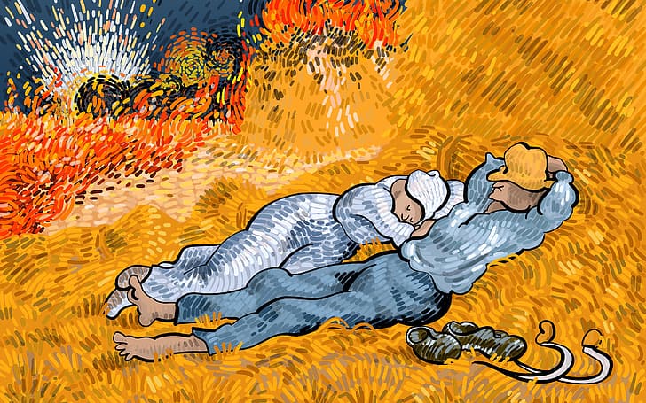 Alireza Karimi Moghaddam, Vincent van Gogh, pintura, HD papel de parede