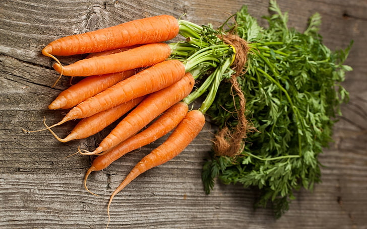 lote de zanahorias, zanahorias, cultivos, tubérculos, Fondo de pantalla HD