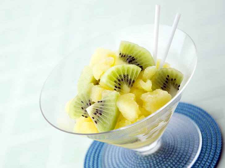 kiwi fruit, kiwi fruit, salad, fruit, HD wallpaper