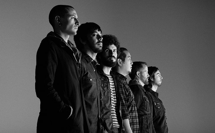 Linkin Park The Band, svart trenchcoat för män, Black and White, Park, Band, Linkin, HD tapet