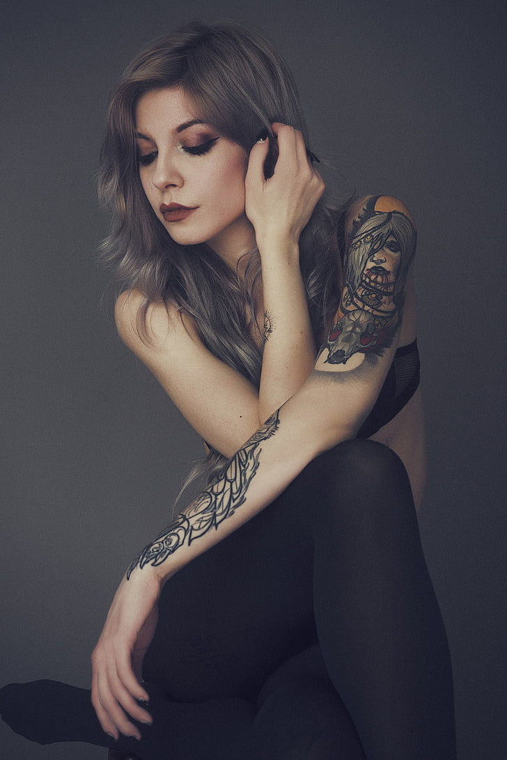 Michela Navarra, tatuagem, mulheres, HD papel de parede, papel de parede de celular