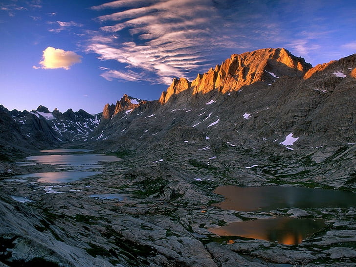 Fremont peak, Wyoming, Rocks, Mountains, Shade, HD wallpaper