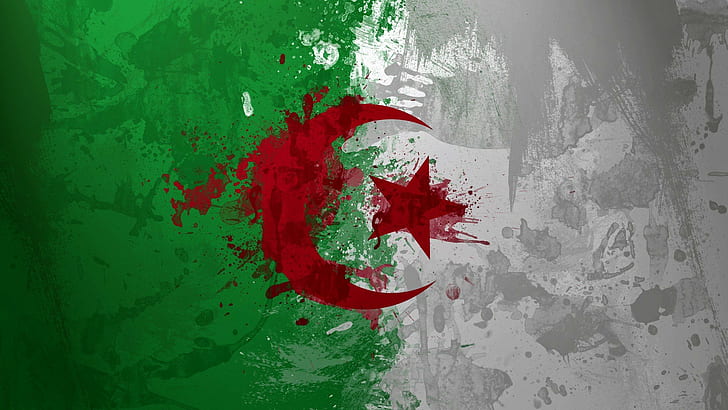 algeria flag, HD wallpaper
