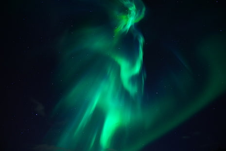 Aurora Boreal, aurora boreal, aurora, céu estrelado, HD papel de parede HD wallpaper