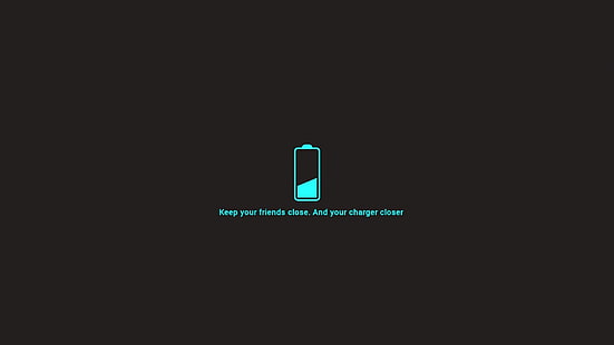 battery logo, low battery, minimalism, quote, typography, simple, simple background, battery, humor, artwork, HD wallpaper HD wallpaper