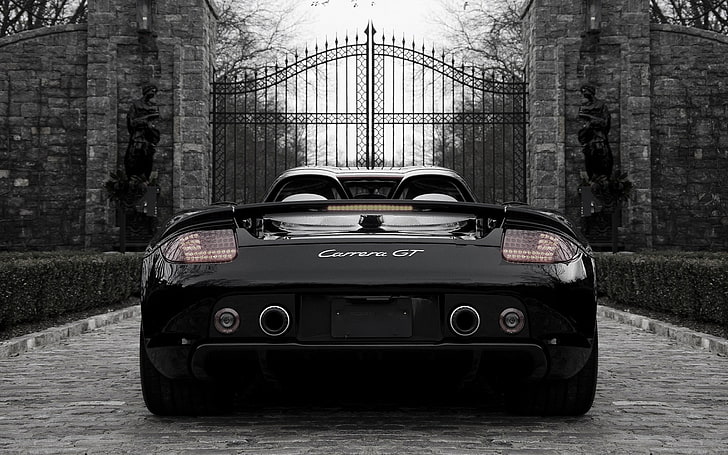 รถปอร์เช่ปอร์เช่คาร์เรร่า GT ขาวดำ, วอลล์เปเปอร์ HD