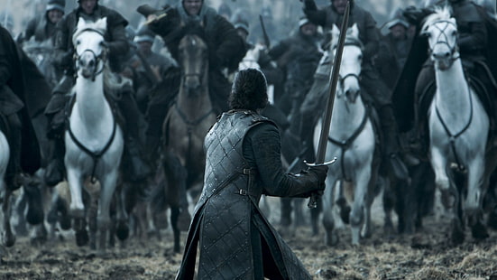 Игра на тронове, Джон Сноу, Битката на копелетата, Кит Харингтън, HD тапет HD wallpaper
