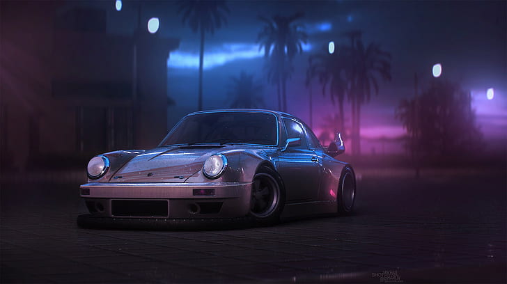 Porsche 911 Carrera, car, vehicle, Porsche, digital art, HD wallpaper