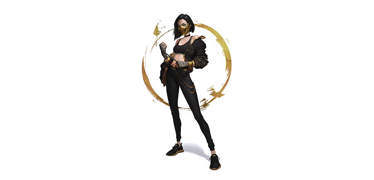 วิดีโอเกมสาว Mortal Kombat ศิลปะวิดีโอเกมพื้นหลังเรียบง่ายพื้นหลังสีขาว Mileena, วอลล์เปเปอร์ HD