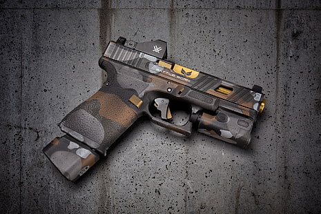 pistolet, tło, Glock, Tapety HD HD wallpaper